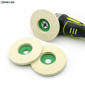100mm Felt Polishing Wheel with Green Backing